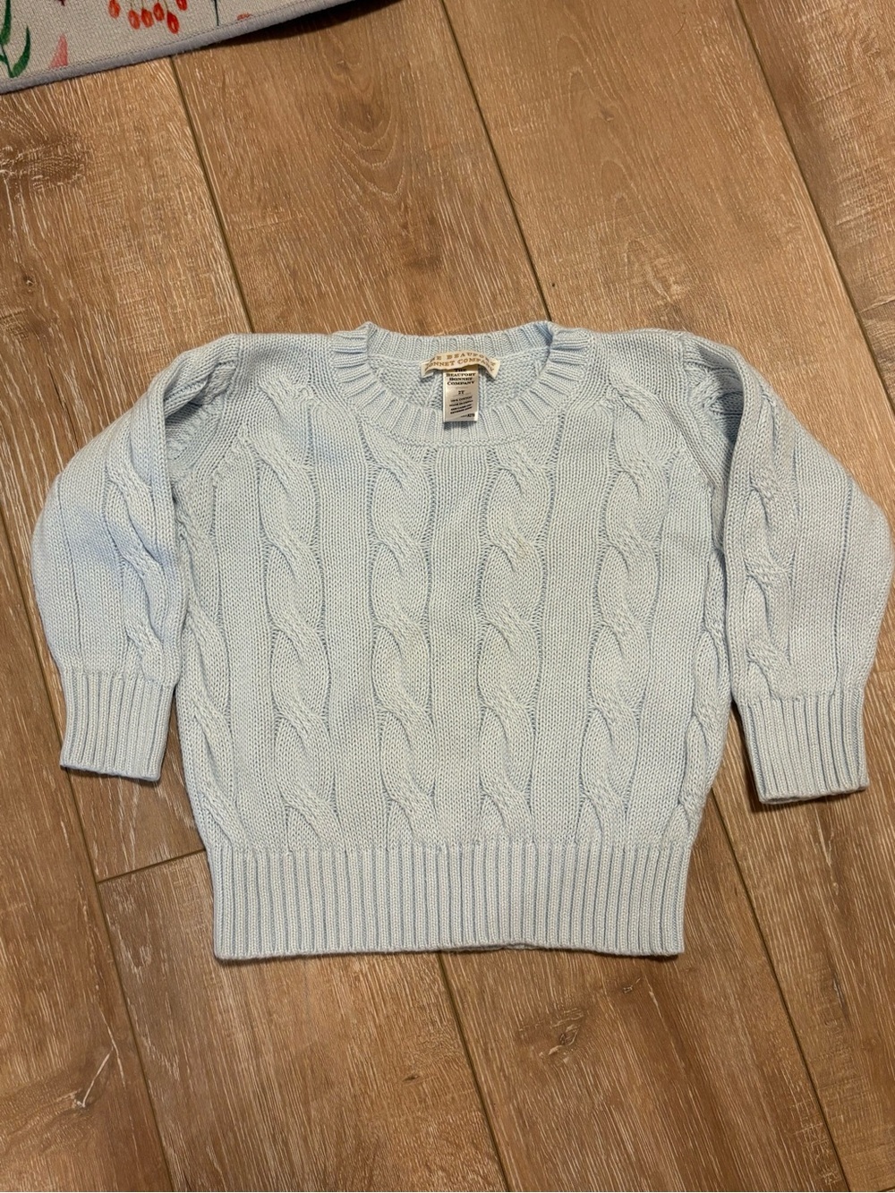 The Beaufort Bonnet Company Blue Crawford Cable crewneck Knit Sweater